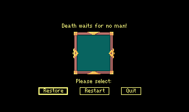 (message: Death waits for no man!)