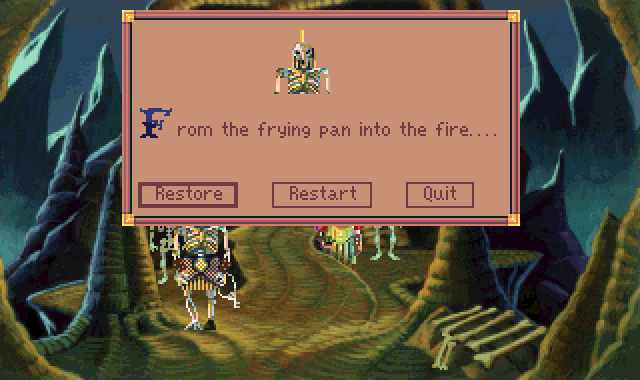 (message: From the frying pan into the fire...)