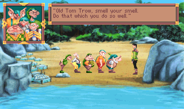 (Gnomes: Old Tom Trow, smell your smell. Do that which you do so well.)