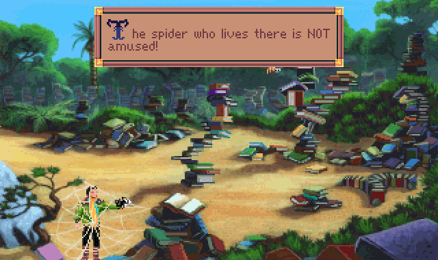 (message: The spider who lives there is NOT amused!)