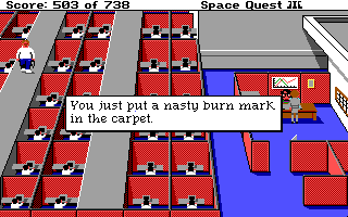 (message: You just put a nasty burn mark in the carpet.)