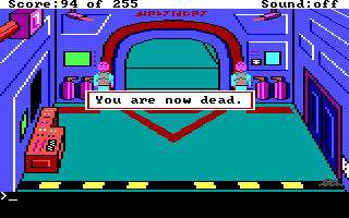 (message: You are now dead.)