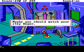 (message: Maybe you should watch your step, Roger.)