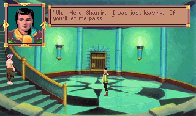 (Alexander: Uh. Hello, Shamir. I was just leaving. If you'll let me pass...)
