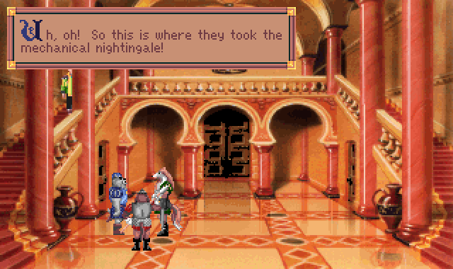(message: Uh, oh! So this is where they took the mechanical nightingale!)