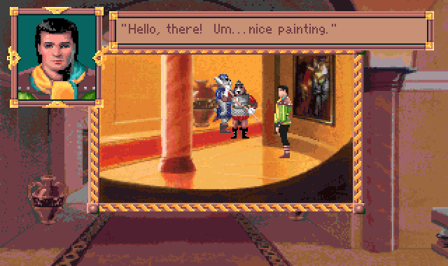 (Alexander: Hello, there! Um... nice painting.)