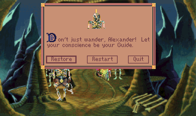 (message: Don't just wander, Alexander! Let your conscience be your Guide.)