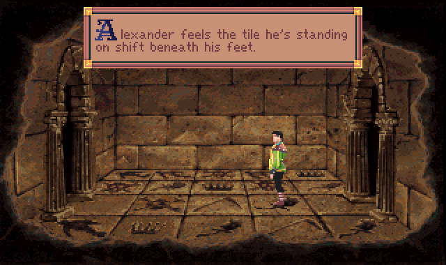 (message: Alexander feels the tile he's standing on shift beneath his feet.)