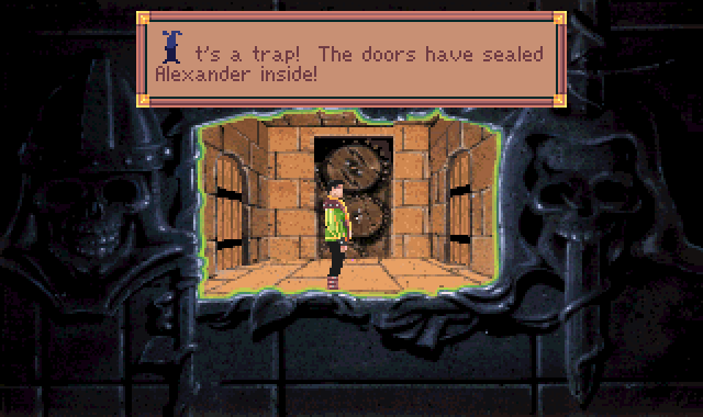 (message: It's a trap! The doors have sealed Alexander inside!)